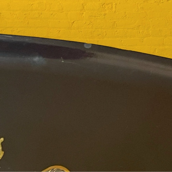 Vintage Black Tray Featuring Inlay Chickadee Birds | by Couroc Monterey - Picture 3 of 8